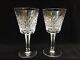 Pair of Waterford Crystal Alana Pattern Claret Wine Goblets, 5 7/8 Tall x 3 W
