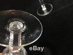 Pair of Waterford Crystal Alana Pattern Claret Wine Goblets, 5 7/8 Tall x 3 W