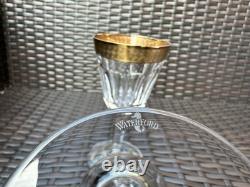 Pair of Waterford Crystal Kells Wine Glasses, Gold Encrusted Braid Band, MINT