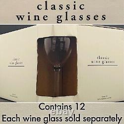 Pier 1 Imports Classic Wine Glasses 2001 New Old Stock Box of 12 Made in USA 8
