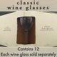 Pier 1 Imports Classic Wine Glasses 2001 New Old Stock Box of 12 Made in USA 8