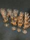 Pink Etched Floral Crystal Wine Glasses 9+ Set of 6 Large Set 10 Small