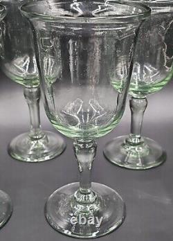 Pottery Barn Crystal CASA Set/5 Water/Wine Glasses EXCELLENT