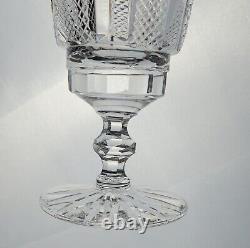 Pristine Pair Waterford Crystal Hibernia Cut Water Goblets Glasses Wine Irish