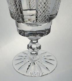 Pristine Pair Waterford Crystal Hibernia Cut Water Goblets Glasses Wine Irish