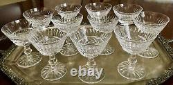 Qty 11, WATERFORD CRYSTAL TRAMORE 4 1/2 TALL CHAMPAGNE / SHERBET COUPES