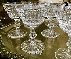 Qty 11, WATERFORD CRYSTAL TRAMORE 4 1/2 TALL CHAMPAGNE / SHERBET COUPES