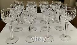 Qty 12, Waterford Crystal 7 1/2 COLLEEN TALL STEM HOCK WINE GOBLET Signed