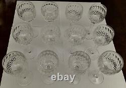 Qty 12, Waterford Crystal 7 1/2 COLLEEN TALL STEM HOCK WINE GOBLET Signed