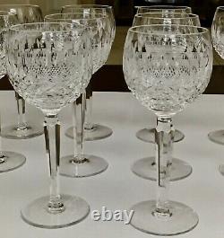 Qty 12, Waterford Crystal 7 1/2 COLLEEN TALL STEM HOCK WINE GOBLET Signed