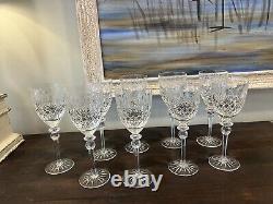 Queen by Rogaska Crystal Set 9 Red Wine Glasses Water Goblets 9 1/4 Just $25 Ea