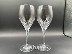 RARE Beautiful Pair of TIFFANY & CO. CRYSTAL Denise Wine Glasses Luxury MINT