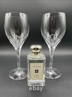 RARE Beautiful Pair of TIFFANY & CO. CRYSTAL Denise Wine Glasses Luxury MINT