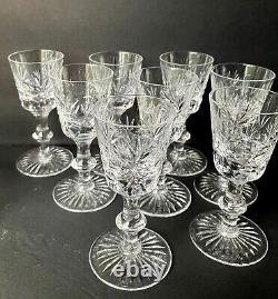 RARE Edinburgh Crystal Star of Edinburgh Wine Spirit 2 Decanters 8 Glasses Set