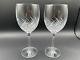 RARE Pair WATERFORD CRYSTAL Essentially Wave Red Wine Glasses/Water Goblets MINT