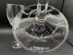 RARE Pair WATERFORD CRYSTAL Essentially Wave Red Wine Glasses/Water Goblets MINT