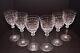 RARE SET 6 Ralph Lauren Crystal Claremont Water Goblets 8 3/4 Tall Wine Glasses