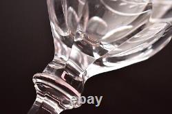 RARE SET 6 Ralph Lauren Crystal Claremont Water Goblets 8 3/4 Tall Wine Glasses