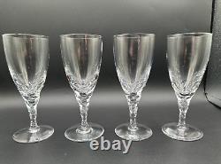 RARE Set of 4 ORREFORS Crystal Carina Claret Wine Glasses, 6 1/2'', Signed, MINT