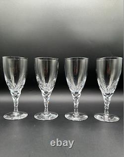 RARE Set of 4 ORREFORS Crystal Carina Claret Wine Glasses, 6 1/2'', Signed, MINT