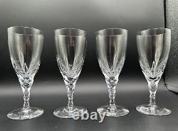 RARE Set of 4 ORREFORS Crystal Carina Claret Wine Glasses, 6 1/2'', Signed, MINT