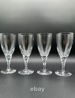 RARE Set of 4 ORREFORS Crystal Carina Claret Wine Glasses, 6 1/2'', Signed, MINT