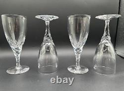 RARE Set of 4 ORREFORS Crystal Carina Claret Wine Glasses, 6 1/2'', Signed, MINT