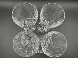 RARE Set of 4 ORREFORS Crystal Carina Claret Wine Glasses, 6 1/2'', Signed, MINT