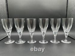 RARE Set of 6 ORREFORS Crystal Carina Claret Wine Glasses, 6 1/2'', Signed, MINT