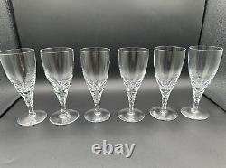 RARE Set of 6 ORREFORS Crystal Carina Claret Wine Glasses, 6 1/2'', Signed, MINT