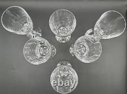 RARE Set of 6 ORREFORS Crystal Carina Claret Wine Glasses, 6 1/2'', Signed, MINT