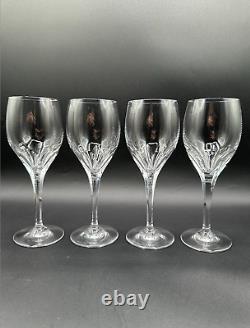 RARE Stunning Set of 4 TIFFANY & CO. CRYSTAL Denise Wine Glasses Luxury MINT