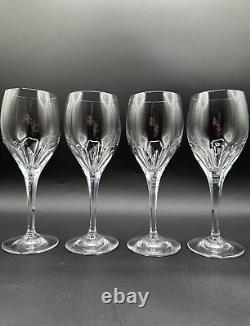 RARE Stunning Set of 4 TIFFANY & CO. CRYSTAL Denise Wine Glasses Luxury MINT