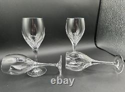 RARE Stunning Set of 4 TIFFANY & CO. CRYSTAL Denise Wine Glasses Luxury MINT