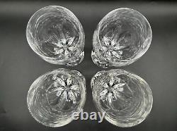 RARE Stunning Set of 4 TIFFANY & CO. CRYSTAL Denise Wine Glasses Luxury MINT