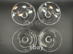 RARE Stunning Set of 4 TIFFANY & CO. CRYSTAL Denise Wine Glasses Luxury MINT