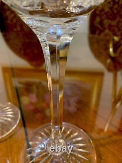 RARE Vintage Cut Crystal Hock Wine Glasses Shaftesbury By Stuart