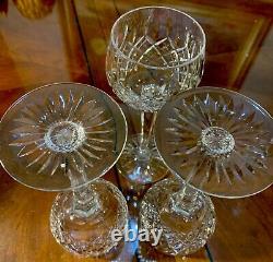 RARE Vintage Cut Crystal Hock Wine Glasses Shaftesbury By Stuart