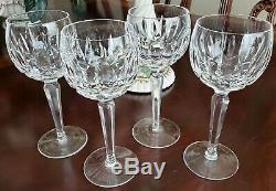 RARE Waterford Kildare Wine Hock Goblets Set of 4 Made In Ireland