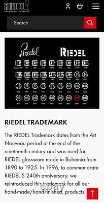 RIEDEL SOMMELIER BORDEAUX WINE GLASSES, Lead Free Crystal, 10 5/8, 32 Oz, 2PCS