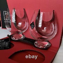 RIEDEL TYROL Crystal Pinot Noir Wine Glasses Half Sphere Heavy Base RARE Retired