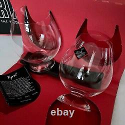 RIEDEL TYROL Crystal Pinot Noir Wine Glasses Half Sphere Heavy Base RARE Retired