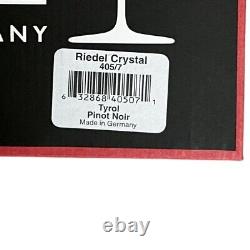 RIEDEL TYROL Crystal Pinot Noir Wine Glasses Half Sphere Heavy Base RARE Retired