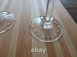 ROGASKA Crystal GALLIA Pattern Set of 2 Balloon Wine Goblets Glasses HTF Retired