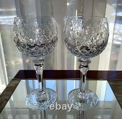 ROGASKA Crystal GALLIA Pattern Set of 2 Balloon Wine Goblets Glasses HTF Retired