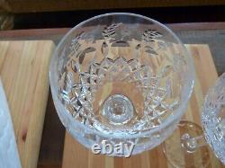 ROGASKA Crystal GALLIA Pattern Set of 2 Balloon Wine Goblets Glasses HTF Retired