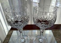 ROGASKA Crystal GALLIA Pattern Set of 2 Balloon Wine Goblets Glasses HTF Retired