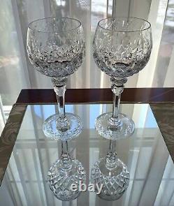 ROGASKA Crystal GALLIA Pattern Set of 2 Balloon Wine Goblets Glasses HTF Retired