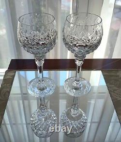 ROGASKA Crystal GALLIA Pattern Set of 2 Balloon Wine Goblets Glasses HTF Retired