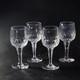 ROYAL DOULTON CLARENDON WINE GLASSES, Cut Lead Crystal, 6, 7 Oz, ENGLAND, 4PCS